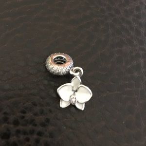 Orchid Pandora charm